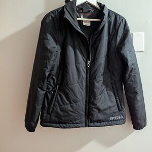 Spyder Black Bomber Jacket, Women's Size 8